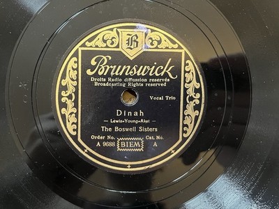 Boswell Sisters Dinah Alexanders Ragtime Band Deutsche Brunswick Schellackplatte