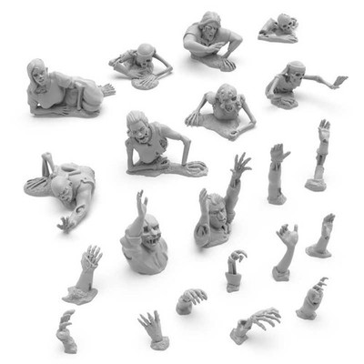 Green Stuff World Wiedererweckte Zombies Set (21) 1:35 3D printed Bones
