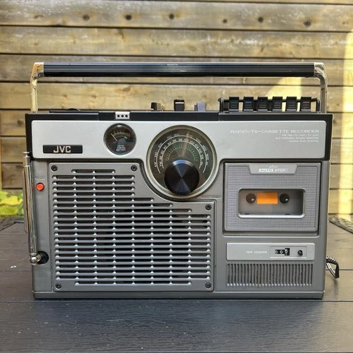 Vintage JVC 3060 Boombox Radio TV Cassette Recorder Tested- See Video Read