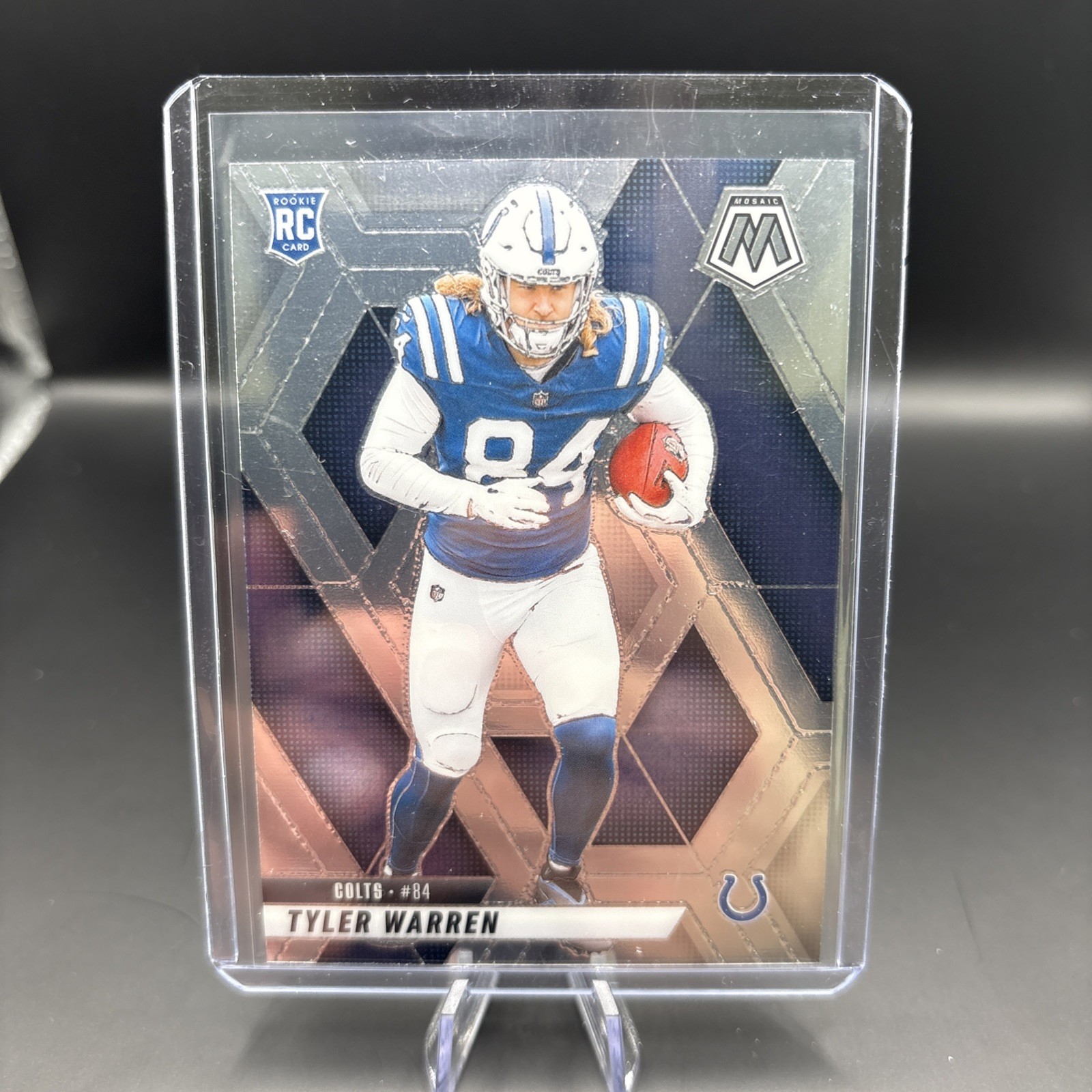 2025 Panini Mosaic Tyler Warren Silver Prizm RC #354 Indianapolis Colts