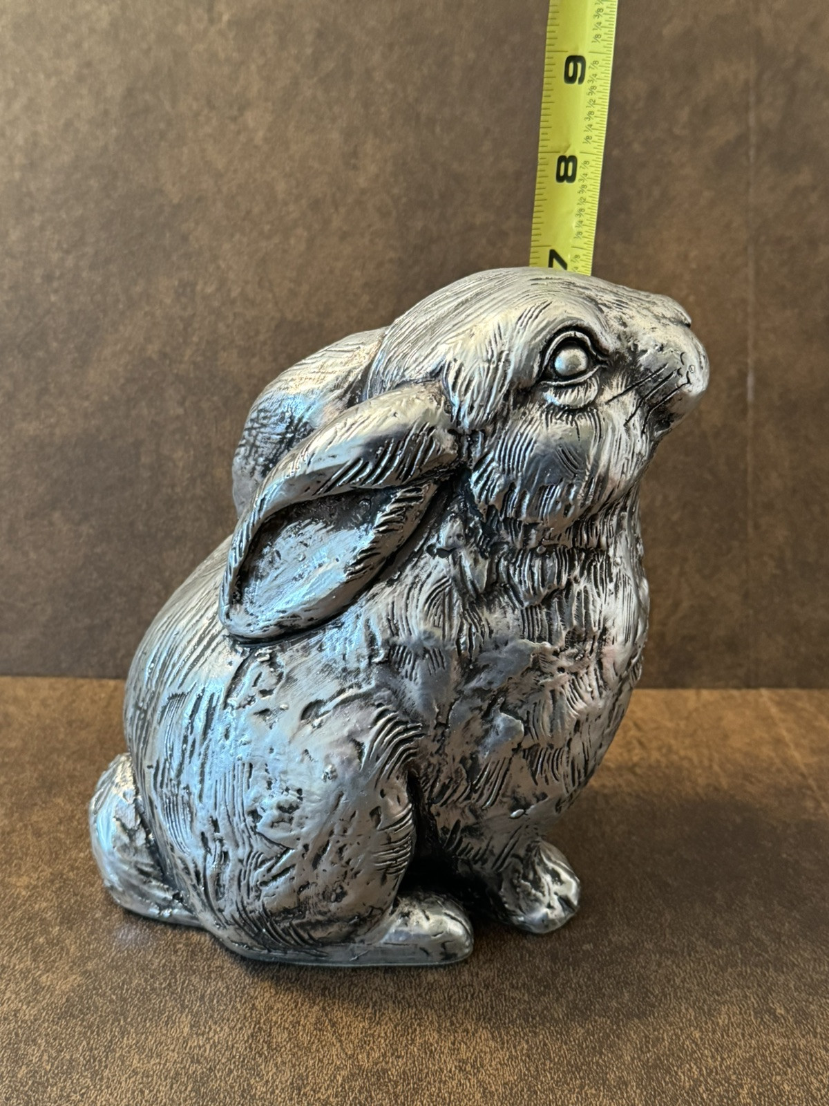 Vintage Signed Silver Telle M. Stein 2003 Stone Bunny “Dot” Rabbit Statue