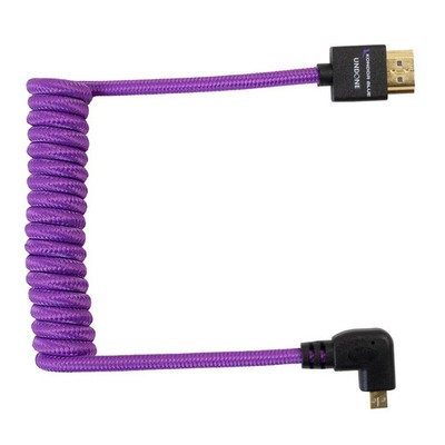 Kondor Blue Gerald Undone MK2 Full HDMI to Right Angle Micro HDMI Cable 12-24-In