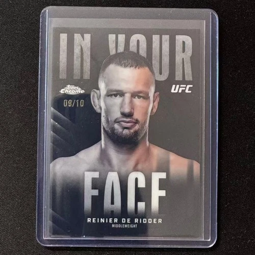 🪣CL 2026 TOPPS CHROME UFC BLACK IN YOUR FACE REINIER DE RIDDER /10