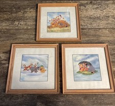 Disney Winnie the Pooh  Tigger Nursery Framed Wall Art Milne  Shepard Set of 3