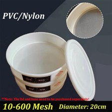 Nuevo 10-600 Malla 2-0.025mm Apertura Laboratorio Tamiz de Prueba Estándar PVC Nylon Diámetro 20cm