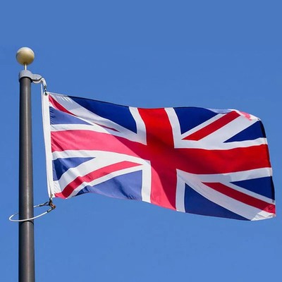 Union Jack Flagge Messing Ösen doppelt genäht GB UK Sport 3 Fuß x 2 Fuß schnell