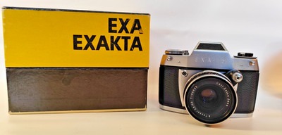 Ihagee EXA II b +Tasche Kamera Carl Zeiss Jena Tessar 2,8/50 Spiegelreflex OVP