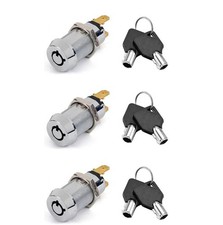 3 ON/OFF Switch Electronic Key Switch Lock Keyed Alike Removable in On or Off