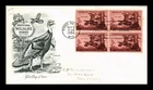 US COVER WILD TURKEY WILDLIFE CONSERVATION FDC SCOTT 1077 BLOCK OF 4 ARTMASTER