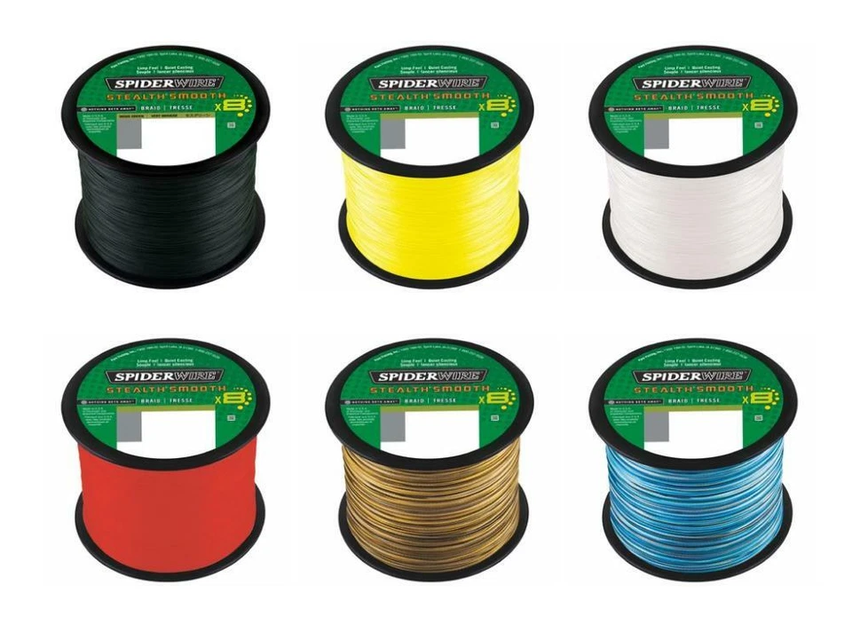 (0,08€/m) SPIDERWIRE Stealth Smooth 8 geflochtene Angelschnur 6 Farben je 25m