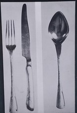 Christofle et Cie Fork/Knife/Spoon Josef Maria Olbrich Magic Lantern Glass Slide
