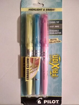 PILOT FriXion Light Pastel Collection Erasable Highlighters-Chisel Tip-3 Pack