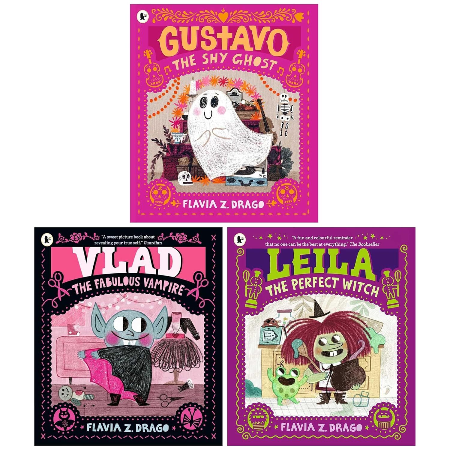 Walker Books Dark/Pink/Black World Of Gustavo By Flavia Drago 3 Picture Books Children's Collection Set - Ages 3-7 - Paperback - Image 8