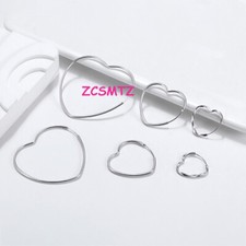 Neue S925 Sterling Silber Ohrringe neue große herzförmige Ohrringe