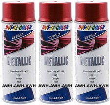 3x400ml Lackspray Metalliklack Sprühlack metalleffekt Acryllack Metallic Rot