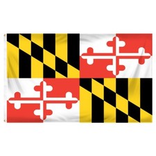 MARYLAND The Old Line State 3x5 ft OFFICIAL STATE FLAG Print NYLON Made in USA