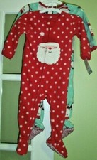 CARTER'S CHRISTMAS GIRL'S BLANKET SLEEPERS 2 PACK FOOTIE PAJAMA'S 12 MONTHS NEW