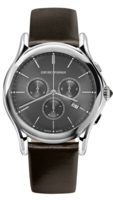 Emporio Armani Swiss Herren Chronograph mit Lederband ARS4000 neu OVP UVP 600 