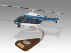 Bell 206 206L-1 Longranger ll U.S Park Police Desk Wood Helicopter Small 1/32