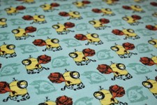 CUTE MINIONS Fabric Fat Quarter FQ 100 COTTON Kids Print Despicable Me FUNNY