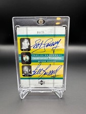 2003-04 UD Legends Bill Russell Bob Cousy Auto 6/25 1/1 Championships
