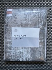 Marks & Spencer Grey Metallic Curtains Width 46 inch Length 54 inch Pencil Pleat