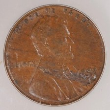 1932 D 1c Lamination Mint Error Wheat Cent Coin ICG