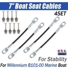 7" Boat Seat Cables w/ 8x Bolts For Millennium B101-00 Marine Boat For Stability