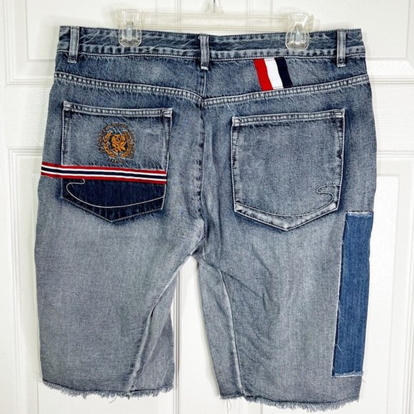 Staple Patchwork Slim Fit Buttonfly Denim Cut Off… - image 2