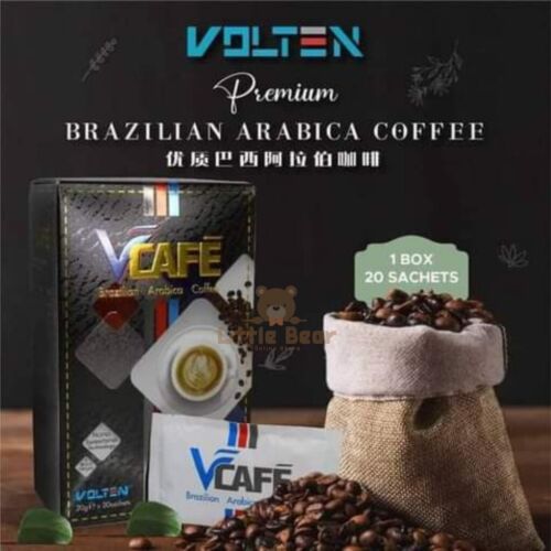 6 Box Volten VCafe Brazilian Arabica Coffee Black Ginger & Mangosteen Extract - Picture 1 of 5