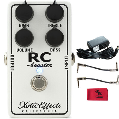 Xotic Effects 20th Anniversary RC Booster Classic Pedal w/ Power, Cable & Cloth