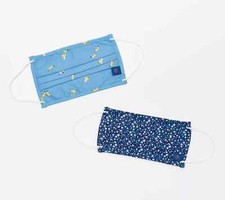Isaac Mizrahi Women Set of 2 Printed Cloth Face Coverings Floral/Banana One Size