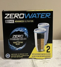 Zero Water 5 Stage Advanced Filtration 2 Replacement Water Filters New