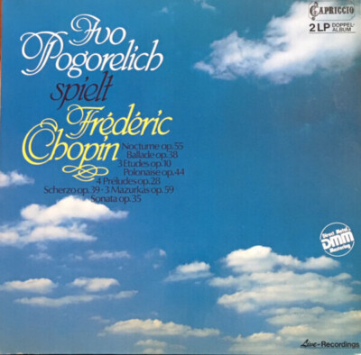 2xLP Chopin Ivo Pogorelich Spielt Frédéric Chopin DMM NEAR MINT Capriccio