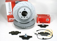 FüR BMW 5Er [E60 E61] - Zimmermann Gelochte Sport Bremsscheiben BremsbeläGe Vorn