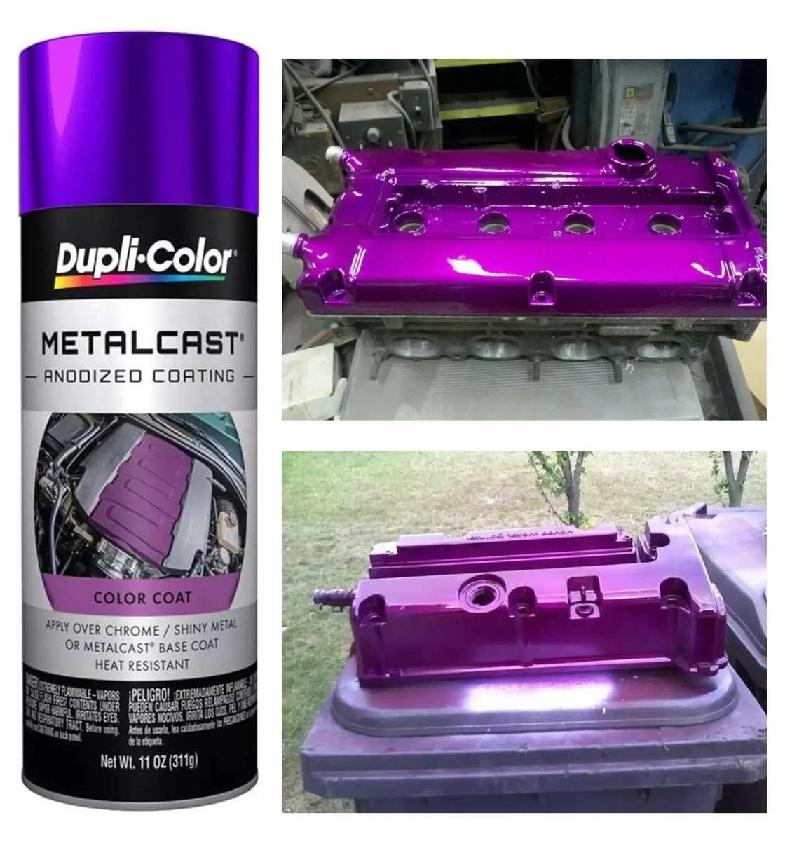 Purple Anodized Coating Spray Can Brake Engine Custom Caliper