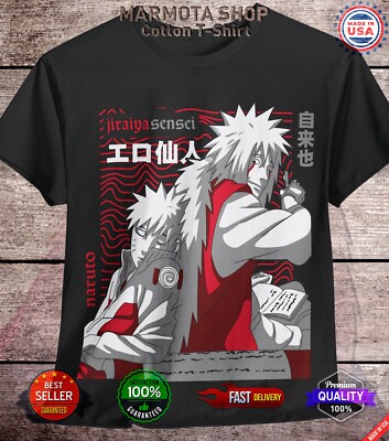 Jiraiya Shirt Naruto Shippuden Itachi Madara Anime Unisex Tee T-Shirt All Size