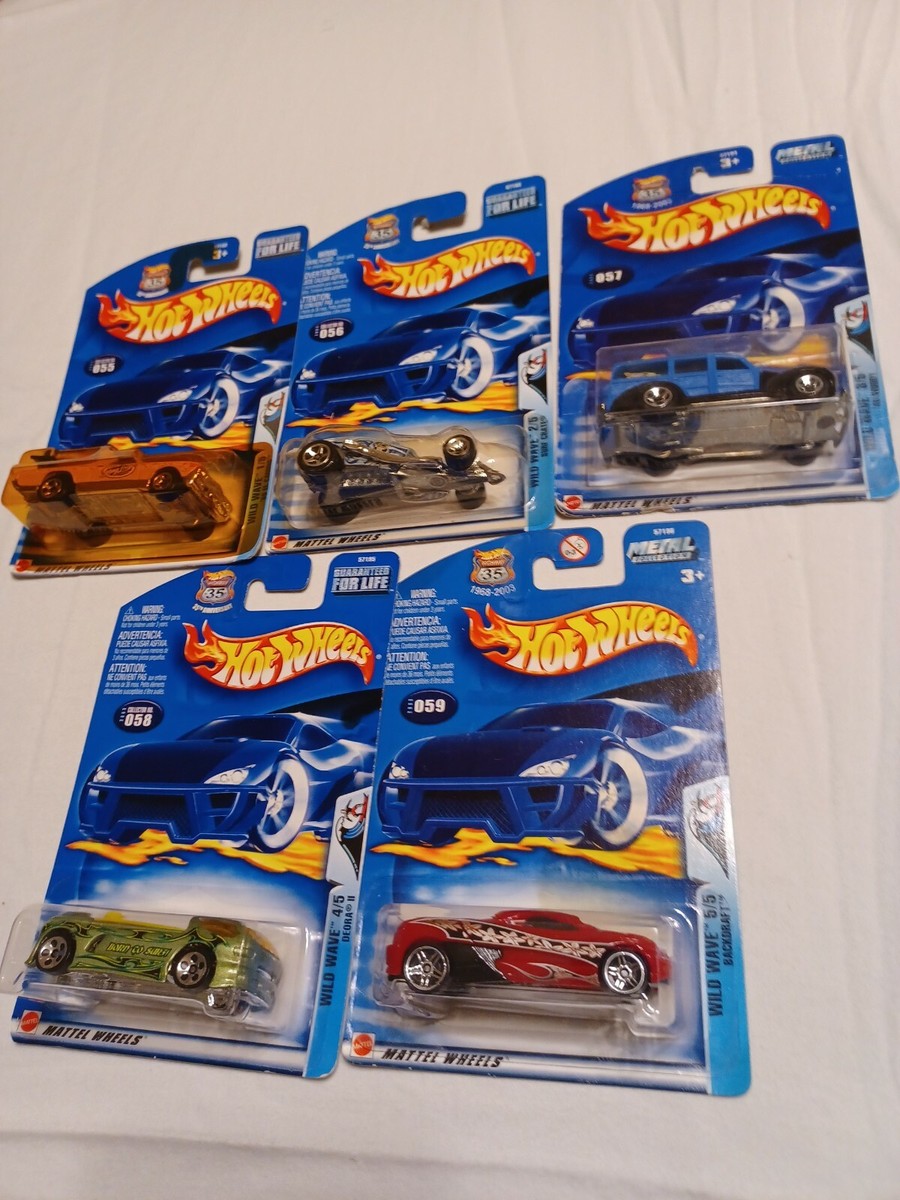 2003 Mattel Hot Wheels 5 Cars Wild Wave Series Complete Set | eBay