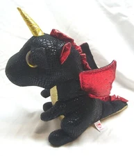 TY 2021 Beanie Boos GRINDAL THE BLACK & GOLD DRAGON 10" Plush STUFFED ANIMAL TOY