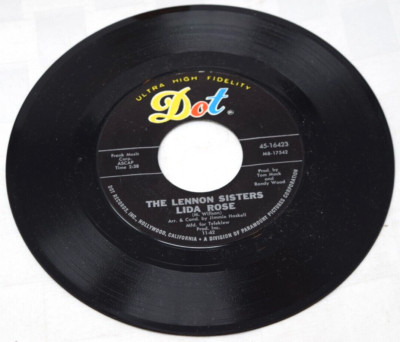 The Lennon Sisters Bei Mir Bist Du Schoen Lida Rose DOT 16423 NM/VG-