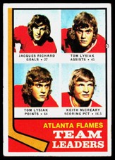 1974-75 Topps #14 Jacques Richard / Tom Lysiak / Keith McCreary
