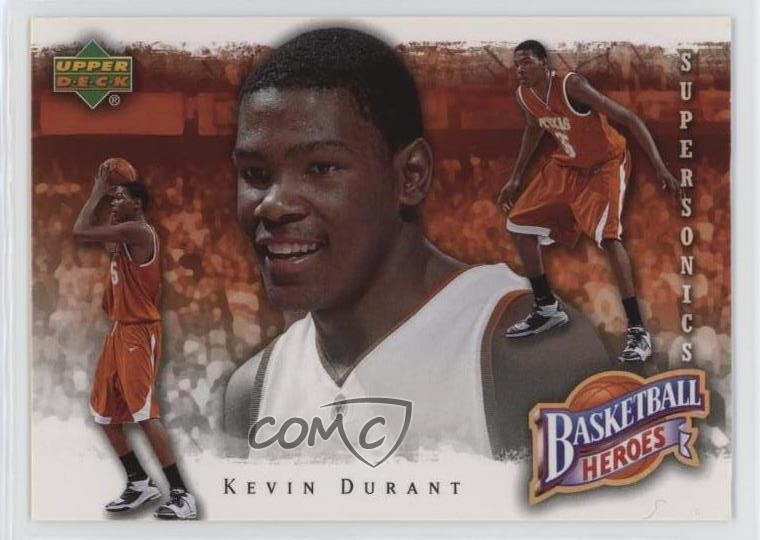 2007-08 Upper Deck Basketball Heroes Kevin Durant #KD-4 Rookie RC 2v5