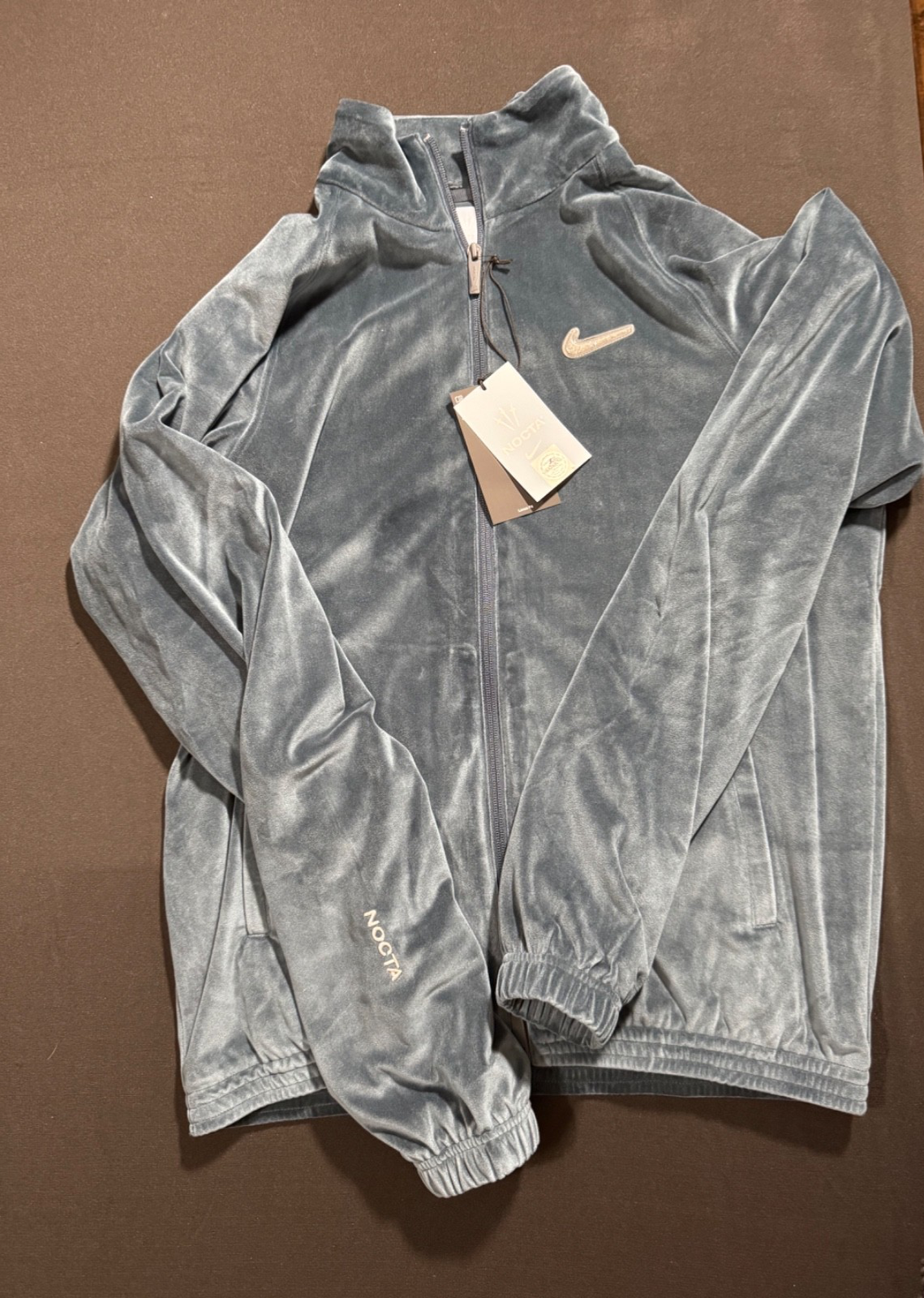 SACAI X NIKE Nike x NOCTA Giacca Swarovski Velour Zip Uomo Taglia Large Nuova con etichette DV3734 454