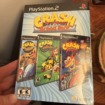 Crash Bandicoot Action Pack (Sony PlayStation 2, 2007) Factory Sealed