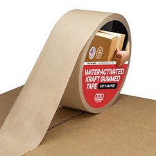 IDL Packaging 2.83" x 450 feet Reinforced WaterActivated Kraft Gummed Tape 30...
