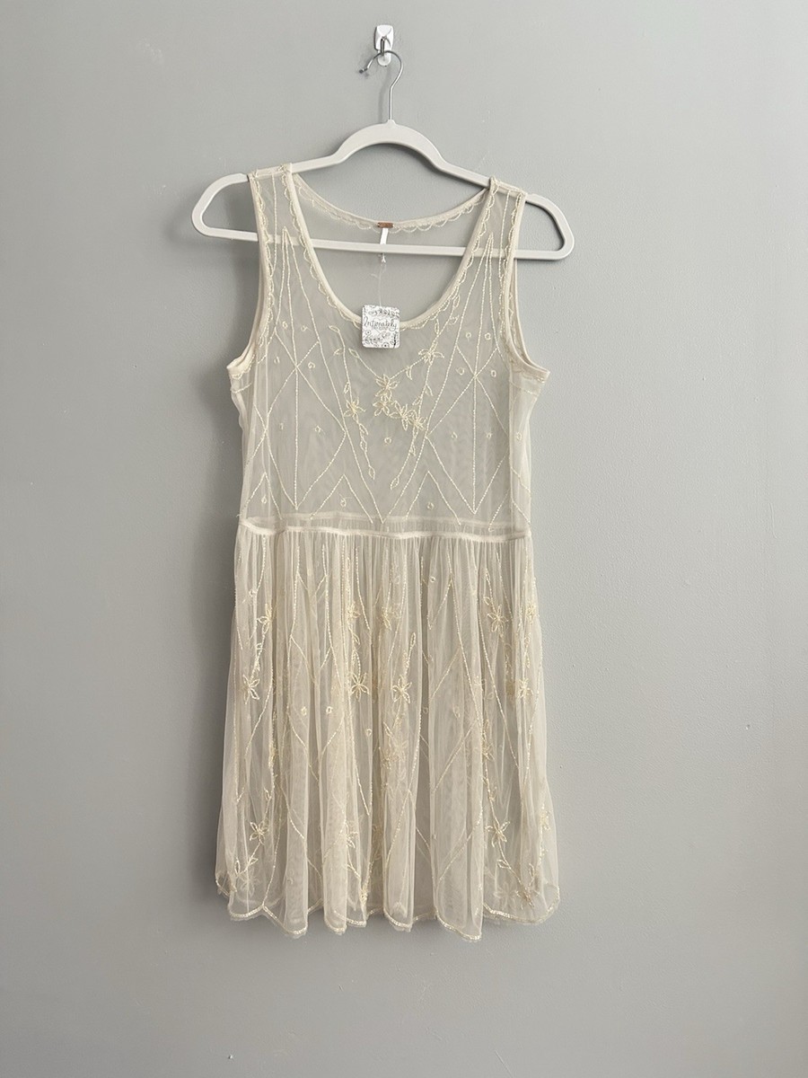 New Free People S Starry Nights Slip White Ivory Embellished