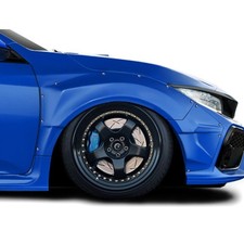 For Honda Civic 17-21 Front Fender Flares Speedster Style Fiberglass Wide Body For Honda Civic 17-21 Front Fender Flares Speedster Style Fiberglass Wide Body