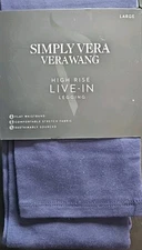 Simply Vera Vera Wang Women's Navy Live-In High Rise Leggings -Large NWT