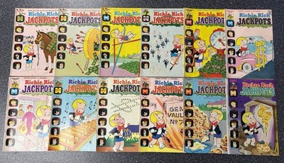 Richie Rich Jackpots #2-13, 1972-74 Harvey Comics, LOT of 12 books