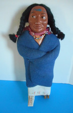 SKOOKUM Native American Doll 11-1/2" Missing one Moccasin-Vintage